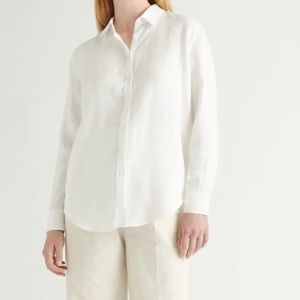 Quince 100% European Linen Shirt - small, white